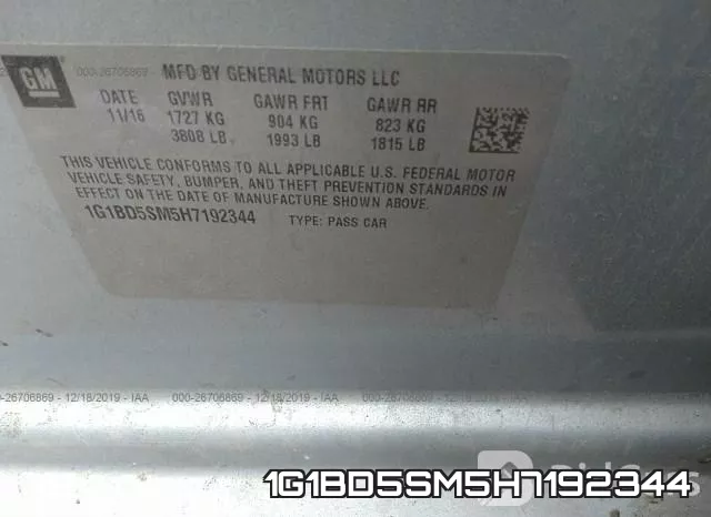 1G1BD5SM5H7192344 фото 10