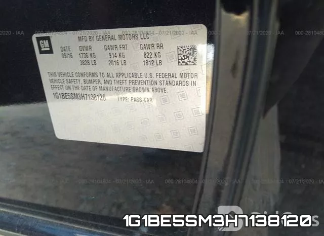 1G1BE5SM3H7138120 фото 10