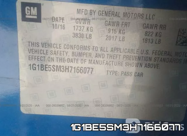 1G1BE5SM3H7166077 фото 10