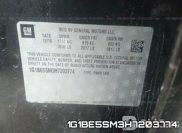 1G1BE5SM3H7203774 фото 10