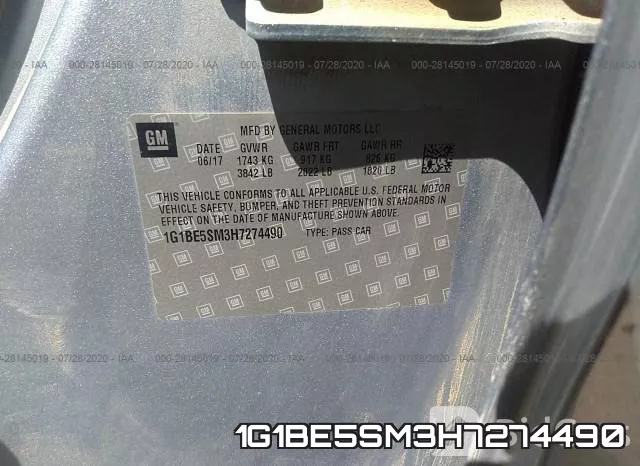 1G1BE5SM3H7274490 фото 10