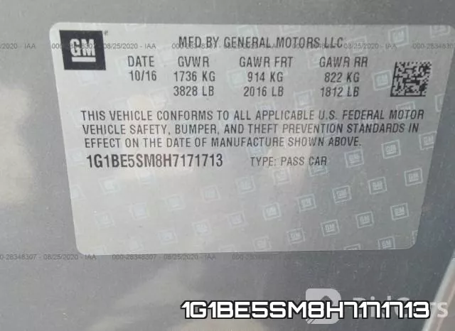 1G1BE5SM8H7171713 фото 10