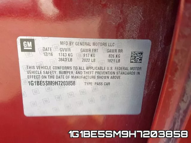 1G1BE5SM9H7203858 фото 2