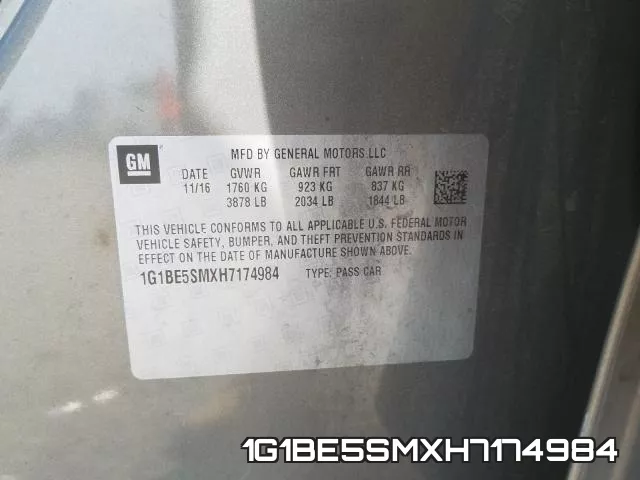 1G1BE5SMXH7174984 фото 2