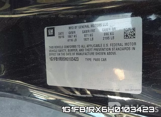 1G1FB1RX6H0103423 фото 10