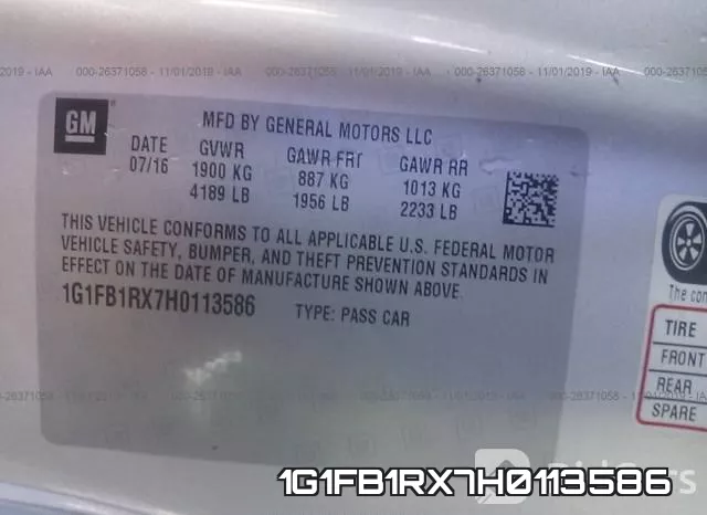 1G1FB1RX7H0113586 фото 10