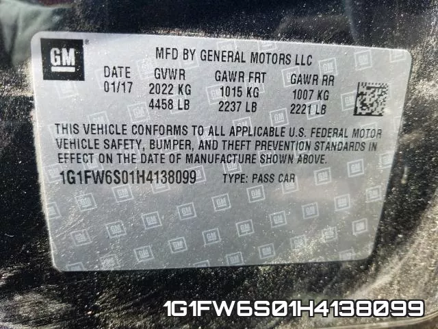 1G1FW6S01H4138099 фото 2