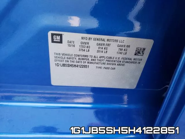 1G1JB5SH5H4122851 фото 2