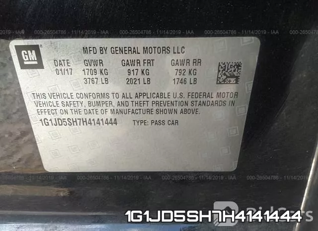 1G1JD5SH7H4141444 фото 10