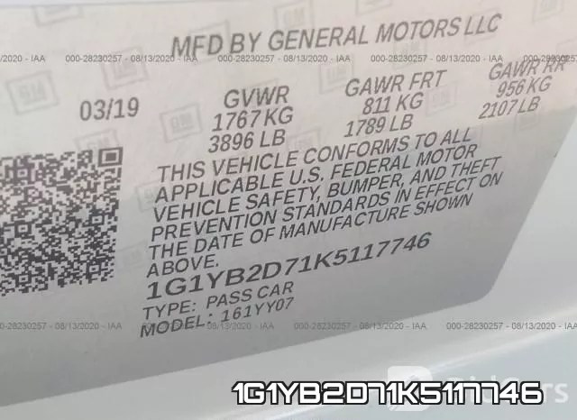 1G1YB2D71K5117746 фото 10