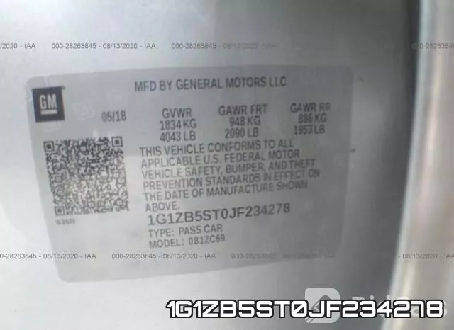 1G1ZB5ST0JF234278 фото 10
