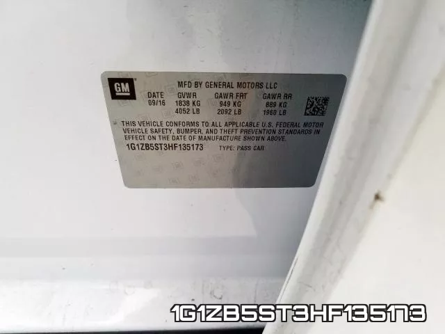 1G1ZB5ST3HF135173 фото 2