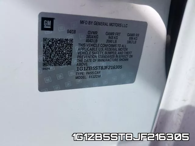 1G1ZB5ST8JF216305 фото 2