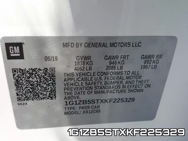 1G1ZB5STXKF225329 фото 2