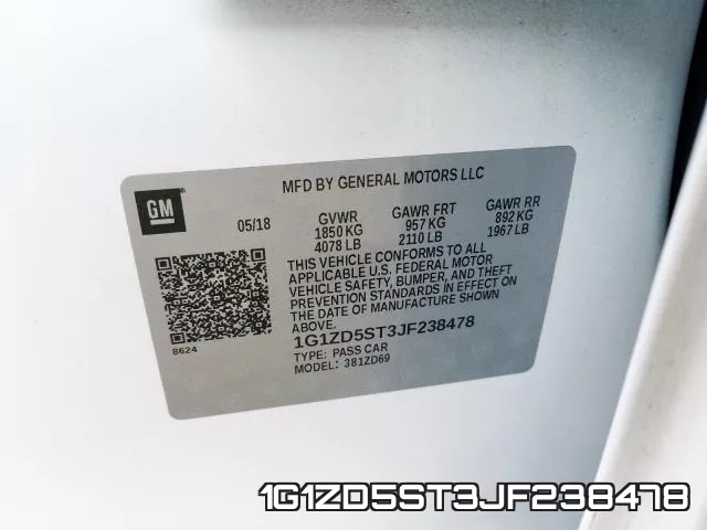 1G1ZD5ST3JF238478 фото 2
