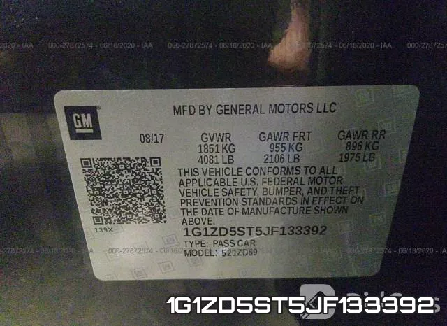 1G1ZD5ST5JF133392 фото 10