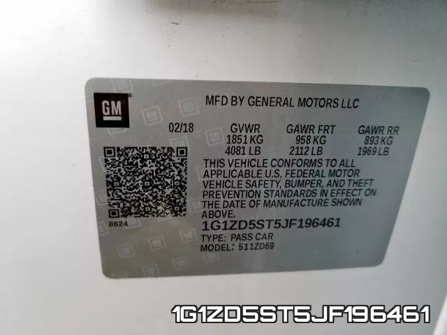 1G1ZD5ST5JF196461 фото 2