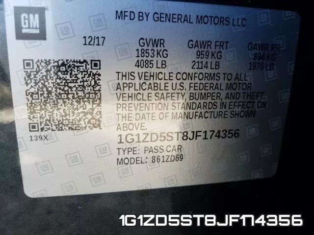 1G1ZD5ST8JF174356 фото 2