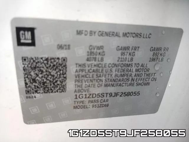 1G1ZD5ST9JF258055 фото 2