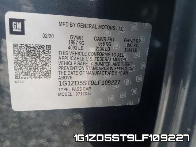 1G1ZD5ST9LF109227 фото 2