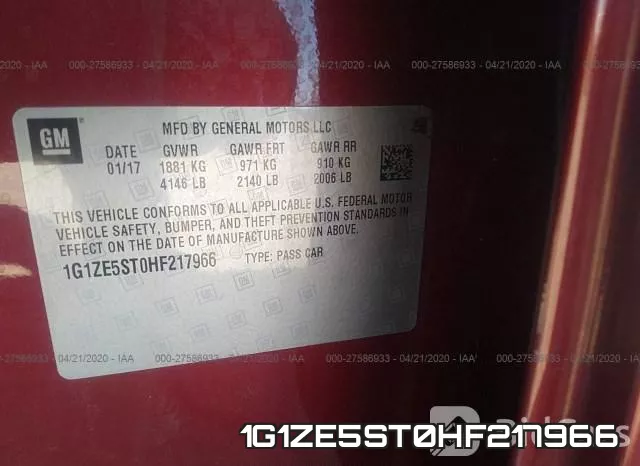 1G1ZE5ST0HF217966 фото 10