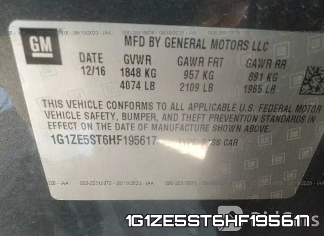 1G1ZE5ST6HF195617 фото 10