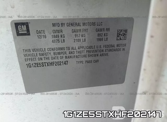 1G1ZE5STXHF202147 фото 10