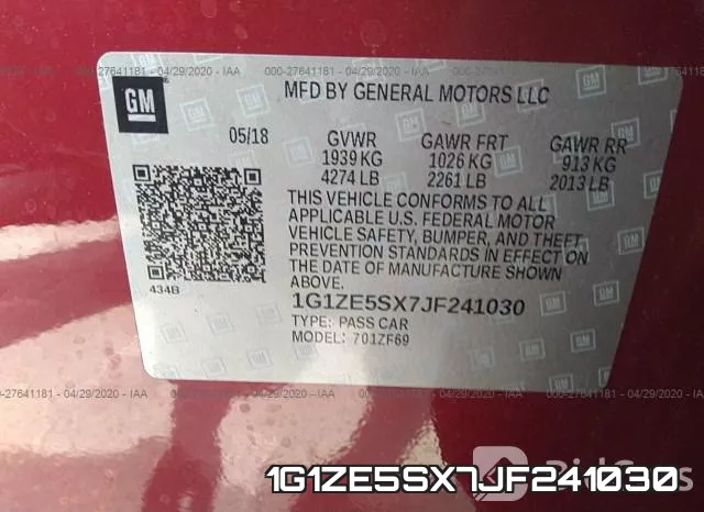 1G1ZE5SX7JF241030 фото 10