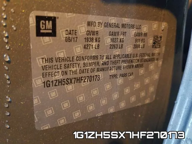 1G1ZH5SX7HF270173 фото 2