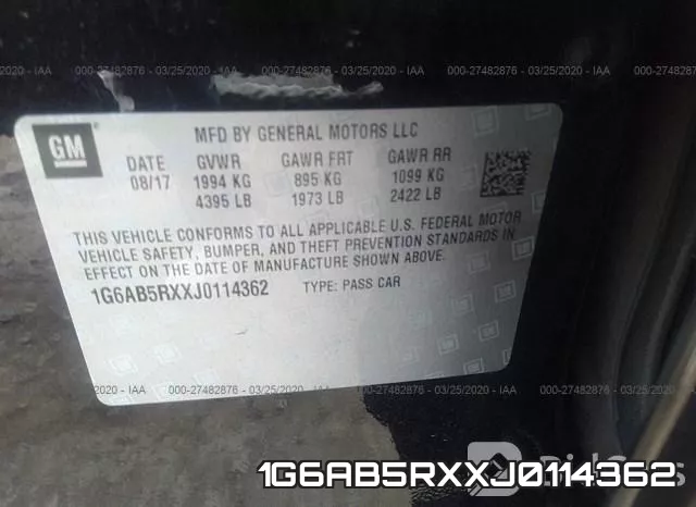 1G6AB5RXXJ0114362 фото 10