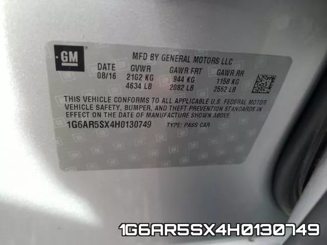 1G6AR5SX4H0130749 фото 2