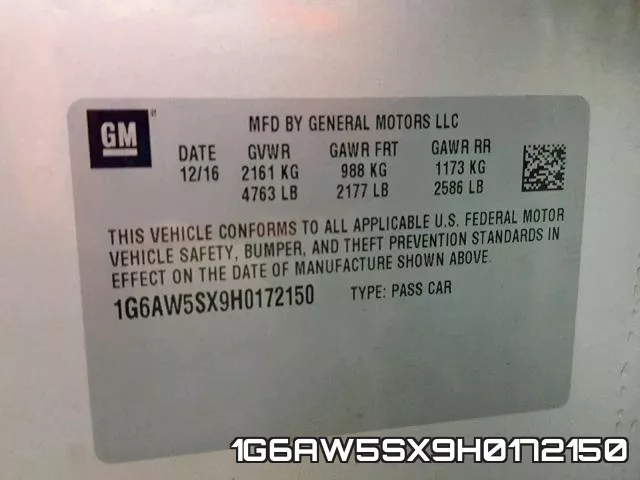 1G6AW5SX9H0172150 фото 2