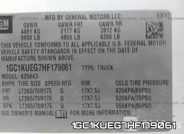 1GC1KUEG7HF179061 фото 10