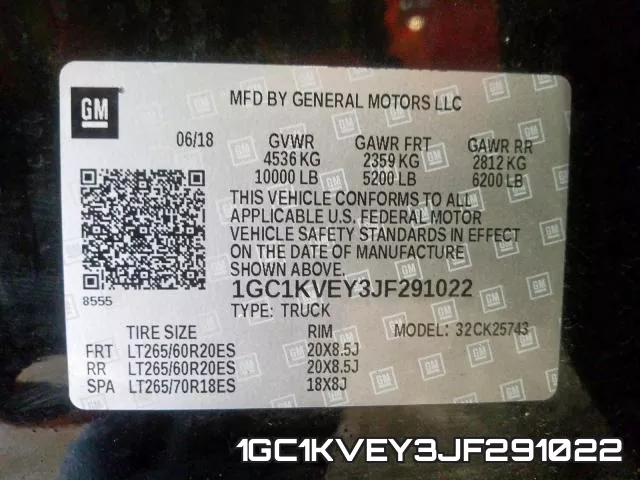1GC1KVEY3JF291022 фото 2