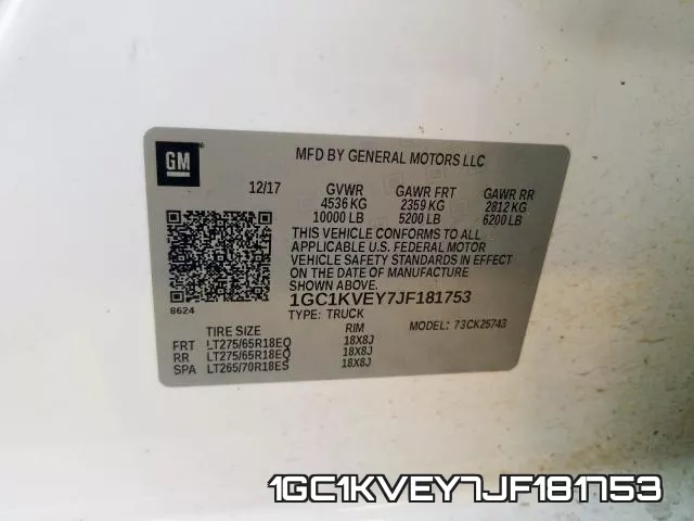 1GC1KVEY7JF181753 фото 2