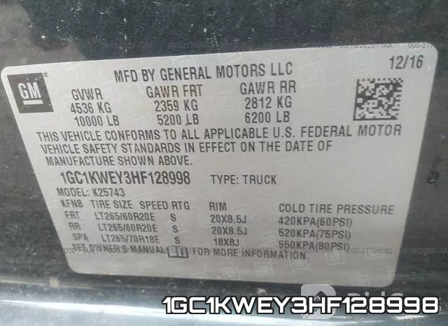 1GC1KWEY3HF128998 фото 10