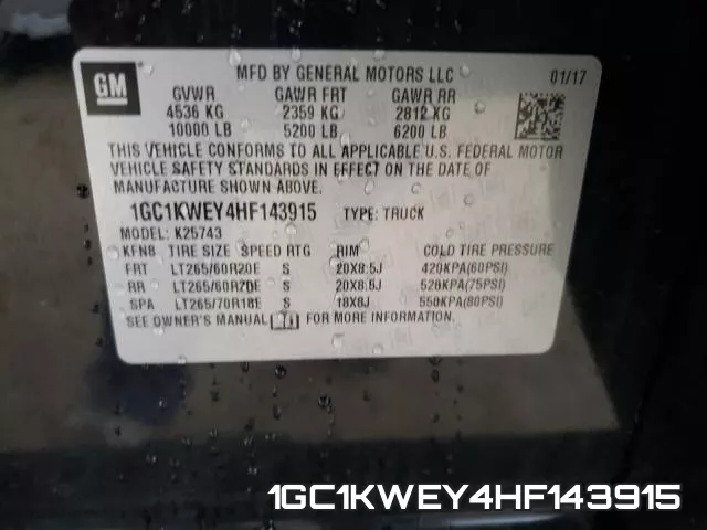 1GC1KWEY4HF143915 фото 2