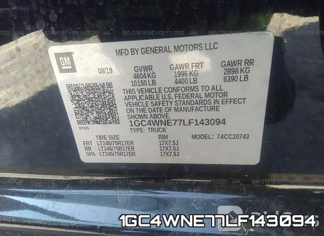 1GC4WNE77LF143094 фото 10