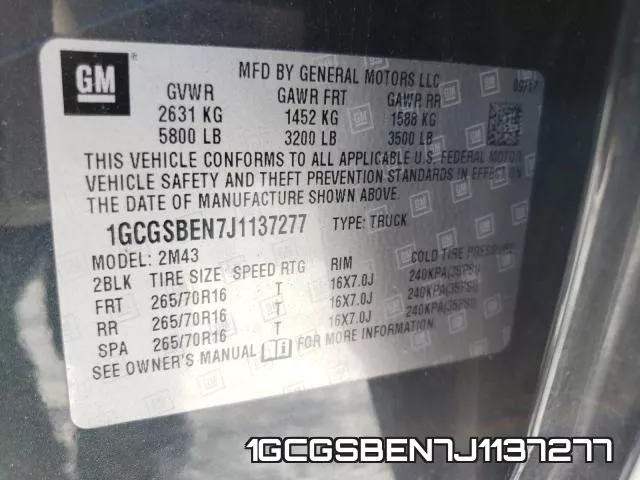 1GCGSBEN7J1137277 фото 2