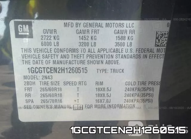 1GCGTCEN2H1260515 фото 10