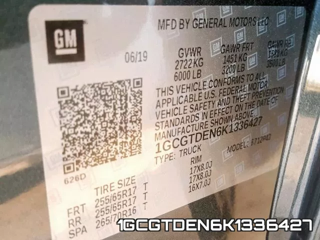 1GCGTDEN6K1336427 фото 2