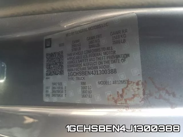 1GCHSBEN4J1300388 фото 2