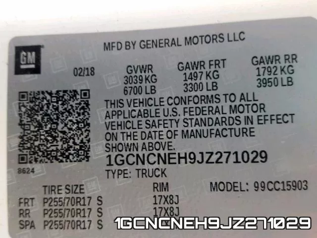 1GCNCNEH9JZ271029 фото 2