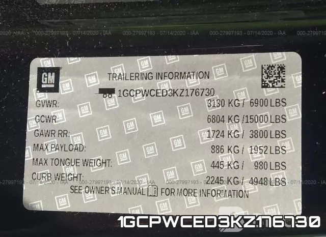 1GCPWCED3KZ176730 фото 10