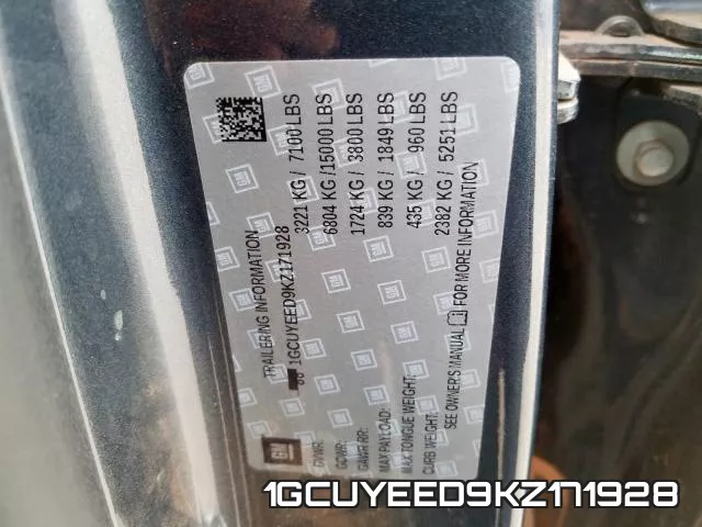 1GCUYEED9KZ171928 фото 2