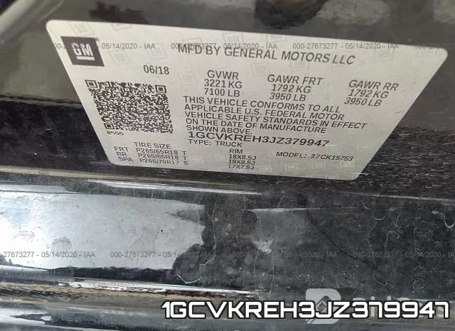 1GCVKREH3JZ379947 фото 10
