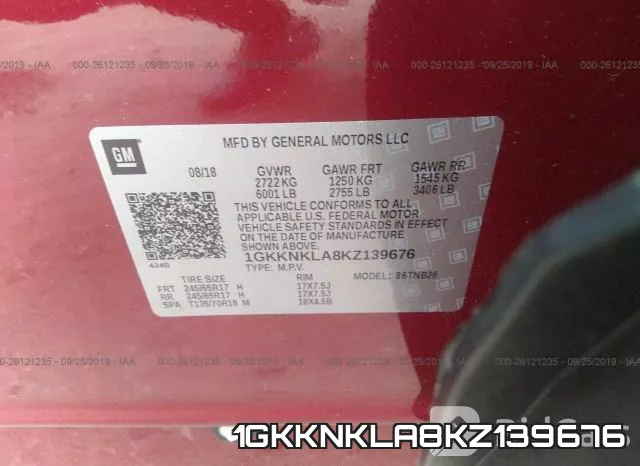 1GKKNKLA8KZ139676 фото 10