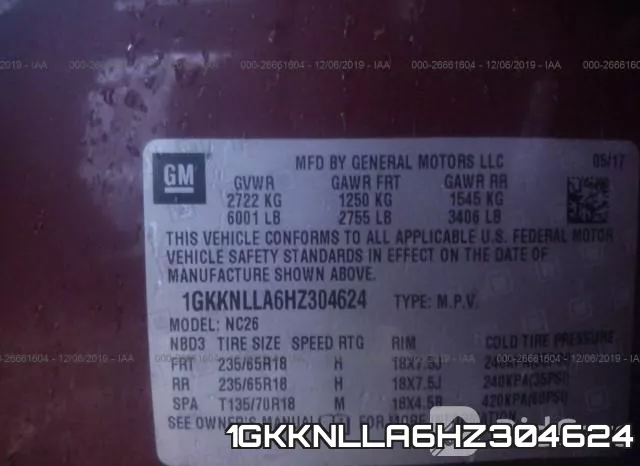 1GKKNLLA6HZ304624 фото 10
