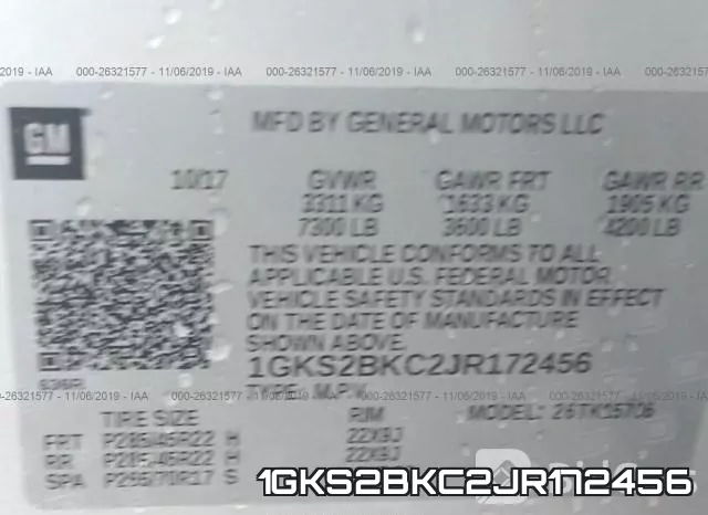 1GKS2BKC2JR172456 фото 10