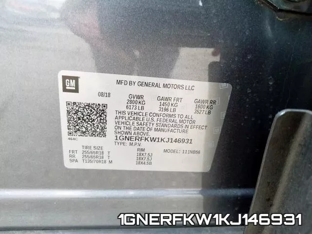 1GNERFKW1KJ146931 фото 2